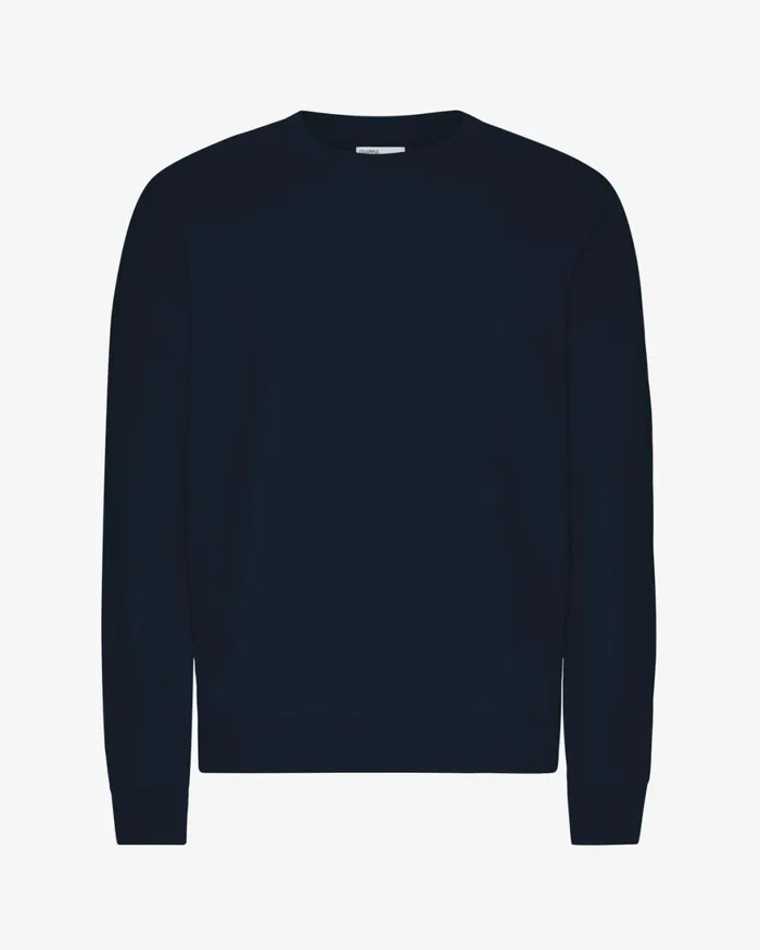 Men Crewneck Sweatshirts Colorful Standard Classic Organic Crew Navy Blue