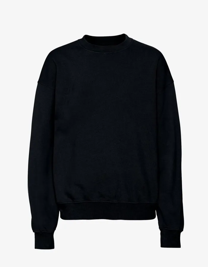 Men Crewneck Sweatshirts Colorful Standard Organic Oversized Crew Deep Black