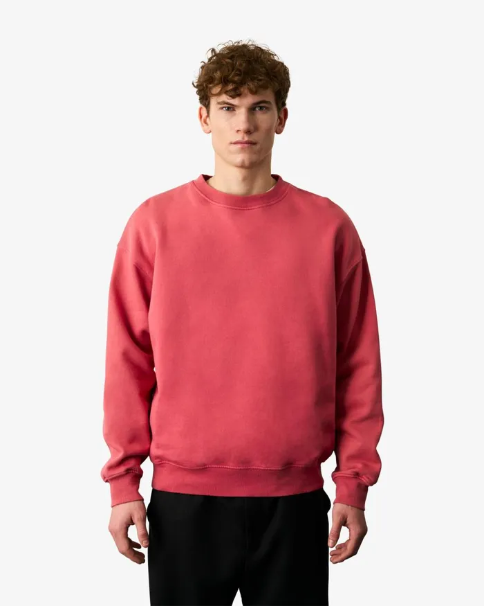 Men Crewneck Sweatshirts Colorful Standard Organic Oversized Crew Deep Black