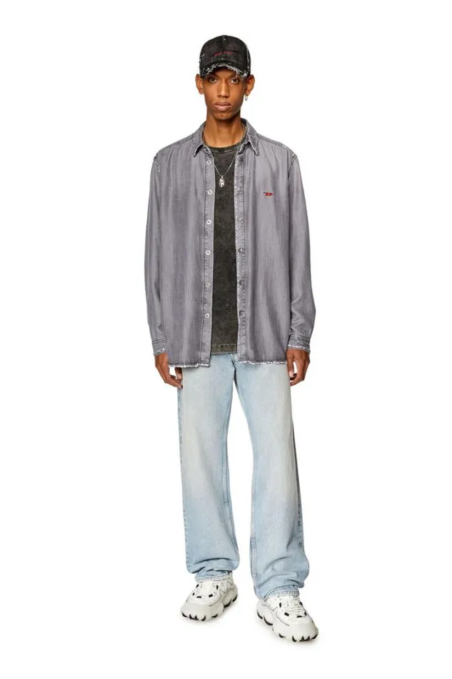 Men DSimply Grey Diesel Shirts