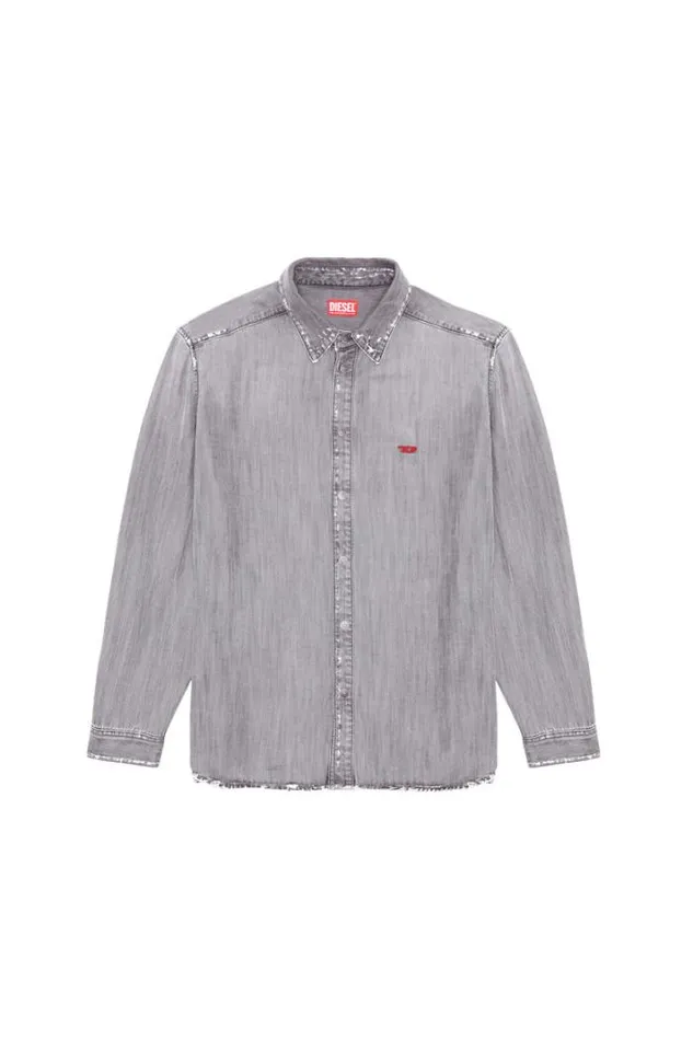 Men DSimply Grey Diesel Shirts Men DSimply Grey Diesel Shirts