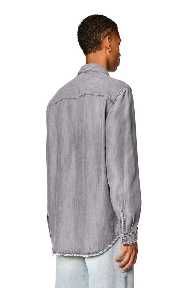 Men DSimply Grey Diesel Shirts Men DSimply Grey Diesel Shirts