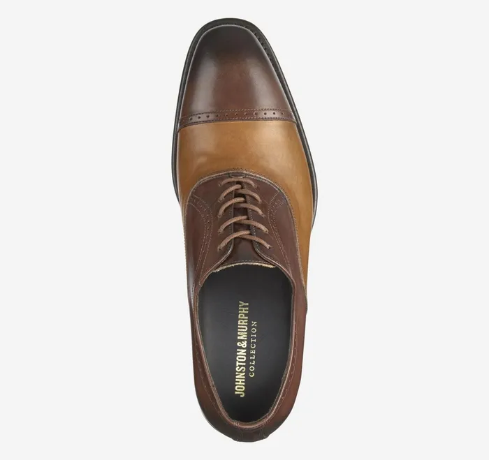 Men Ellsworth Cap Toe Browntan Italian Calfskin JohnstonandMurphy LaceUps Men Ellsworth Cap Toe Browntan Italian Calfskin JohnstonandMurphy LaceUps