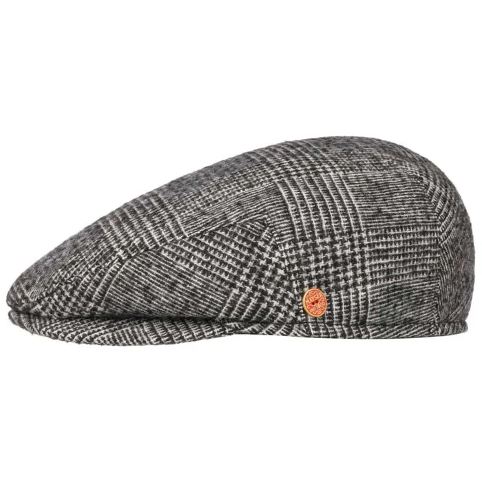 Men Flat Caps Mayser Merlino Flat Cap With Ear Flaps Blackandwhite Men Flat Caps Mayser Merlino Flat Cap With Ear Flaps Blackandwhite
