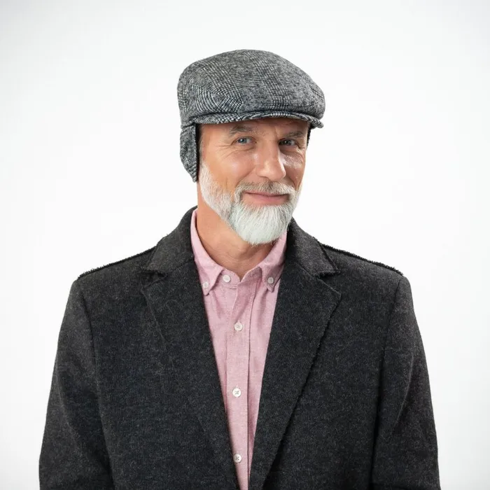 Men Flat Caps Mayser Merlino Flat Cap With Ear Flaps Blackandwhite Men Flat Caps Mayser Merlino Flat Cap With Ear Flaps Blackandwhite