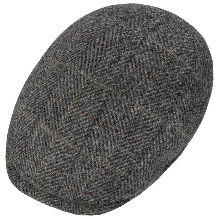 Men Flat Caps Mayser Sidney New Harris Tweed Flat Cap Gray Men Flat Caps Mayser Sidney New Harris Tweed Flat Cap Gray