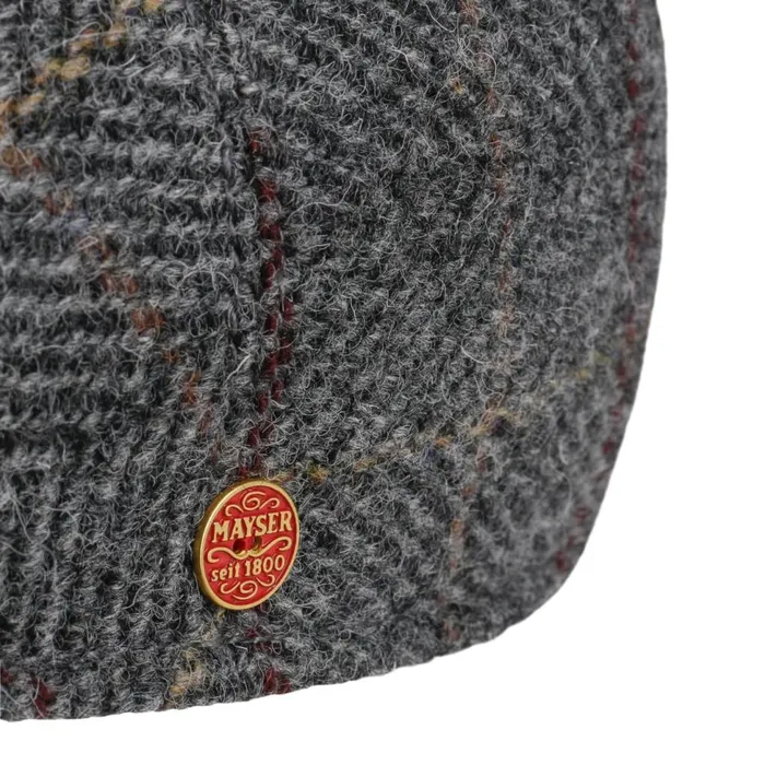 Men Flat Caps Mayser Sidney New Harris Tweed Flat Cap Gray Men Flat Caps Mayser Sidney New Harris Tweed Flat Cap Gray