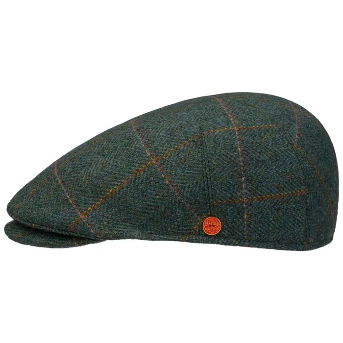 Men Flat Caps Mayser Sidney New Harris Tweed Flat Cap Gray Men Flat Caps Mayser Sidney New Harris Tweed Flat Cap Gray