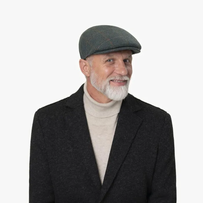 Men Flat Caps Mayser Sidney New Harris Tweed Flat Cap Gray Men Flat Caps Mayser Sidney New Harris Tweed Flat Cap Gray