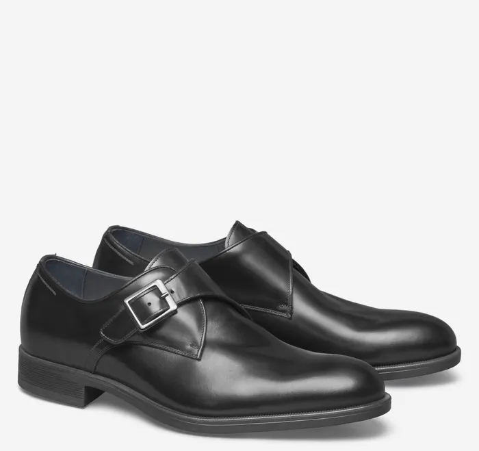 Men Flynch Monk Strap Black Italian Calfskin JohnstonandMurphy SlipOns and Loafers Men Flynch Monk Strap Black Italian Calfskin JohnstonandMurphy SlipOns and Loafers