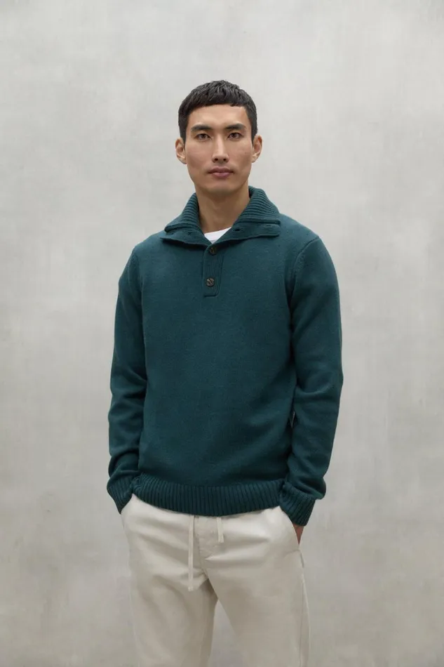 Men Green Idesia Sweater Ecoalf Knitwear