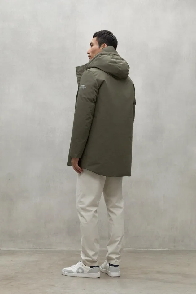 Men Green Parko Coat Ecoalf Coats And Jackets