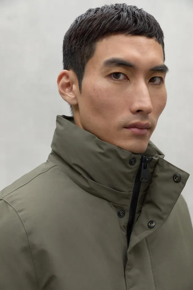 Men Green Parko Coat Ecoalf Coats And Jackets