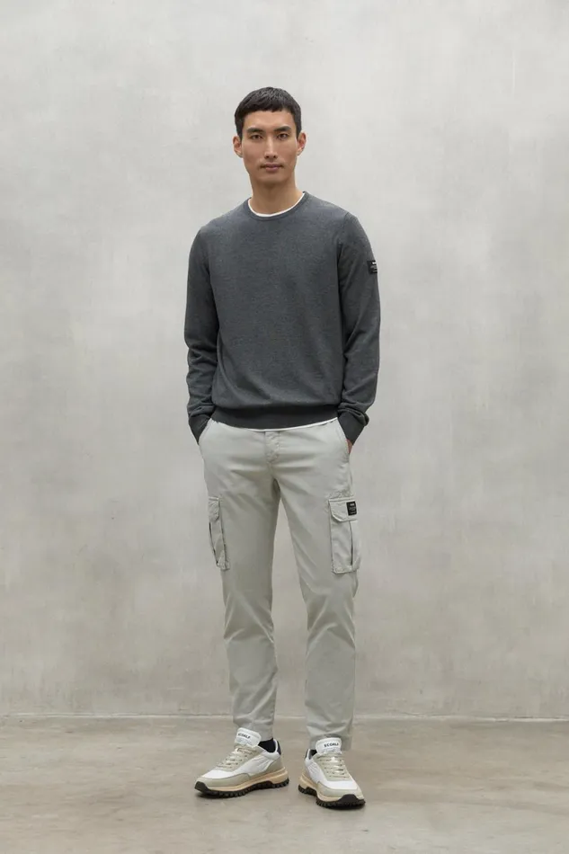 Men Grey Bayona Sweater Ecoalf Knitwear