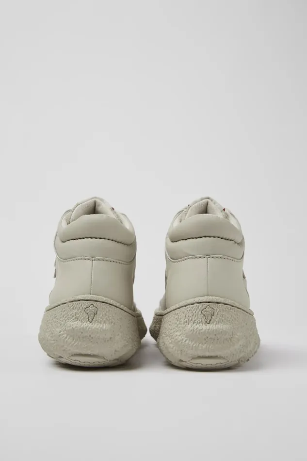 Men Ground MICHELIN White Textile And Leather Shoes Camper Ankle Boots Men Ground MICHELIN White Textile And Leather Shoes Camper Ankle Boots