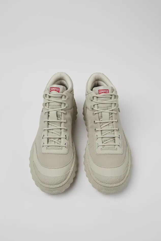 Men Ground MICHELIN White Textile And Leather Shoes Camper Ankle Boots Men Ground MICHELIN White Textile And Leather Shoes Camper Ankle Boots