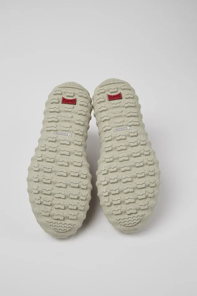 Men Ground MICHELIN White Textile And Leather Shoes Camper Ankle Boots Men Ground MICHELIN White Textile And Leather Shoes Camper Ankle Boots