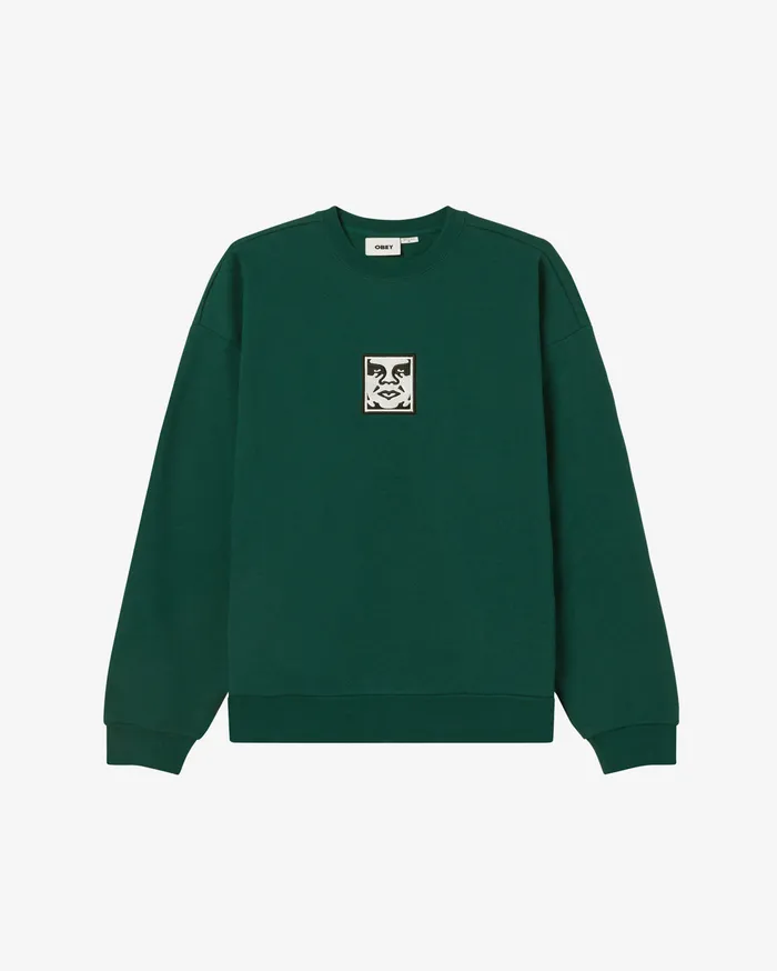 Men ICON CREWNECK Dark Cedar SWEATSHIRTS OBEY Clothing