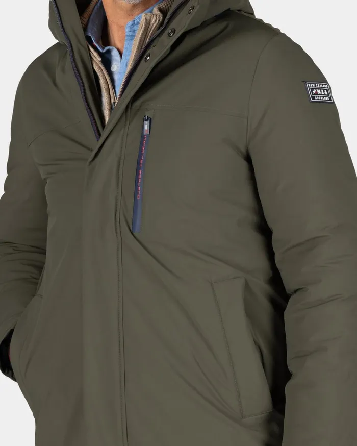 Men Jackets NZA New Zealand Auckland Dark Green Parka With Standing Collar 8211 Gravel Green Men Jackets NZA New Zealand Auckland Dark Green Parka With Standing Collar 8211 Gravel Green