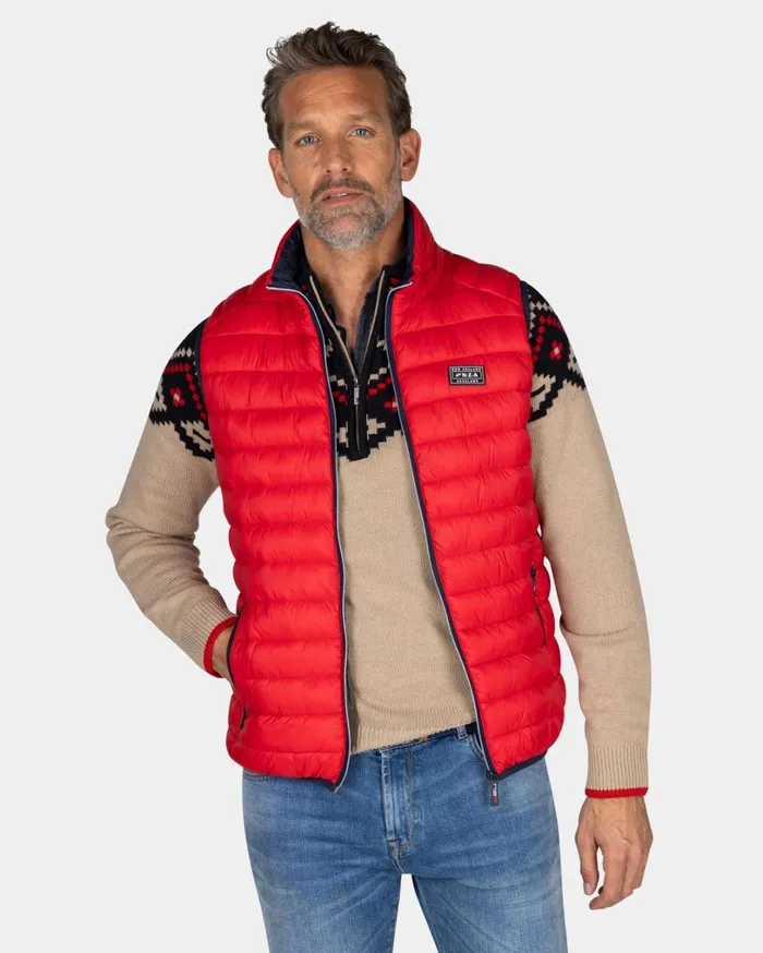 Men Jackets NZA New Zealand Auckland Red Padded Vest 8211 Reef Red