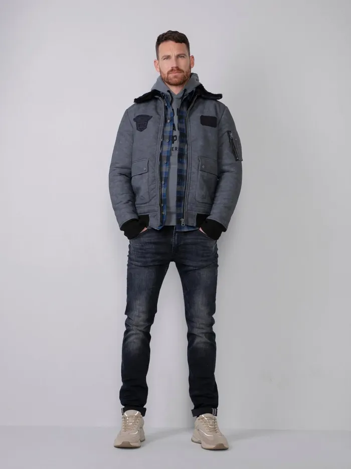 Men Jackets Petrol Industries Bomber Jacket Dark Slate
