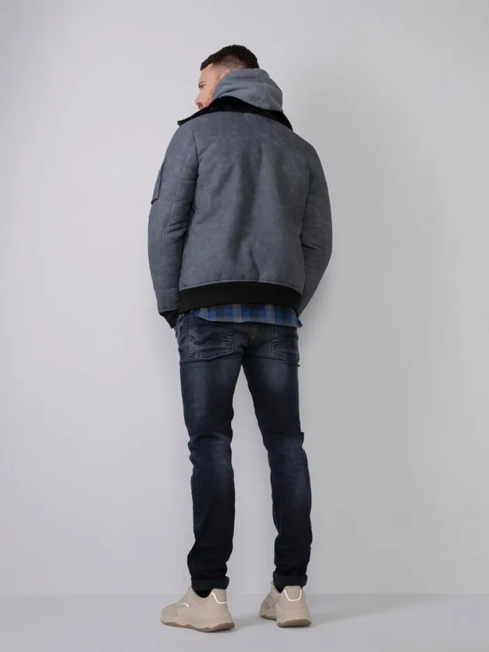Men Jackets Petrol Industries Bomber Jacket Dark Slate