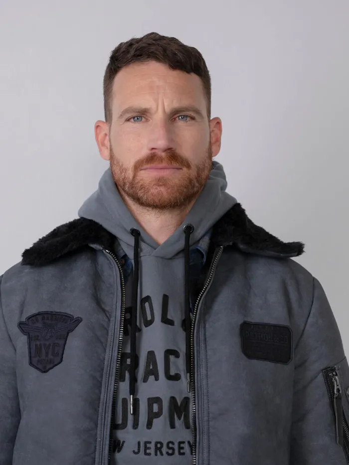 Men Jackets Petrol Industries Bomber Jacket Dark Slate