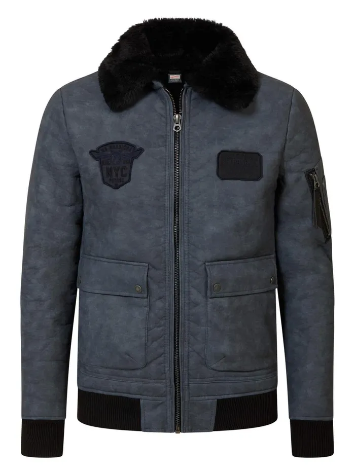 Men Jackets Petrol Industries Bomber Jacket Dark Slate