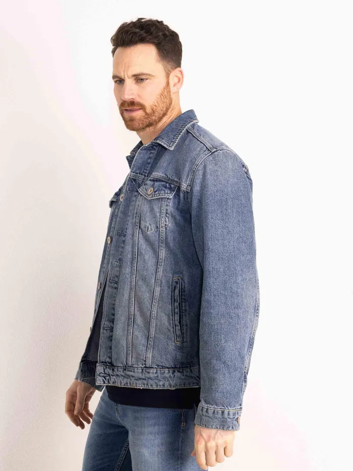 Men Jackets Petrol Industries Denim Jacket Vintage Blue