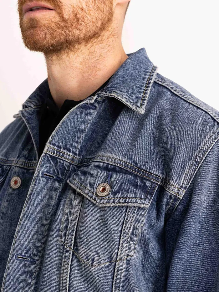 Men Jackets Petrol Industries Denim Jacket Vintage Blue