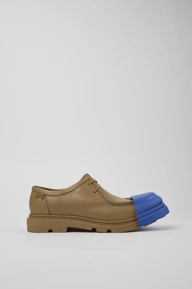 Men Junction Brown Leather Wallabee Camper Formal Shoes Men Junction Brown Leather Wallabee Camper Formal Shoes
