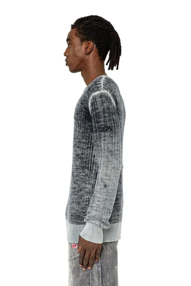 Men KAndelero Grey Diesel Knitwear Men KAndelero Grey Diesel Knitwear