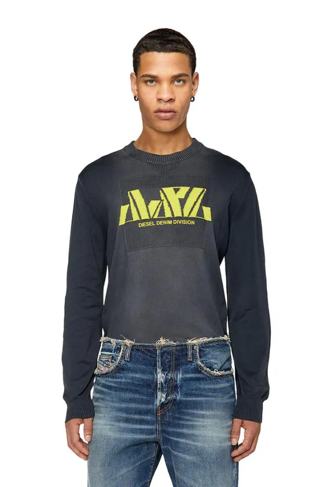 Men KSamos Black Diesel Knitwear Men KSamos Black Diesel Knitwear