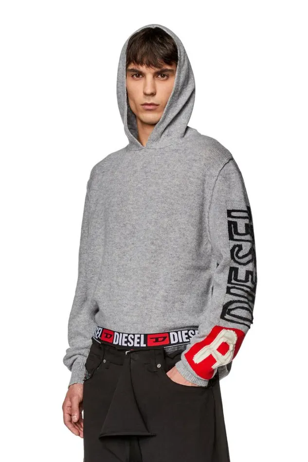 Men KTelendo Grey Diesel Knitwear Men KTelendo Grey Diesel Knitwear