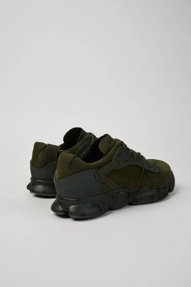 Men Karst Green Nubuck And Textile Sneakers Camper Sneakers Men Karst Green Nubuck And Textile Sneakers Camper Sneakers