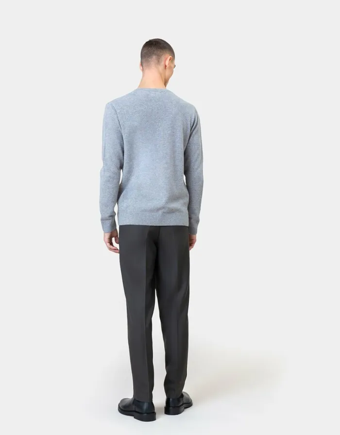 Men Knit Sweaters Colorful Standard Light Merino Wool Crew Scarlet Red