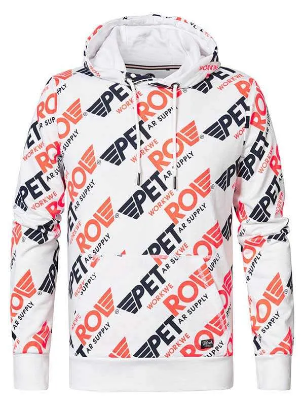 Men Knits and Sweats Petrol Industries Artwork Hoodie Bright White
