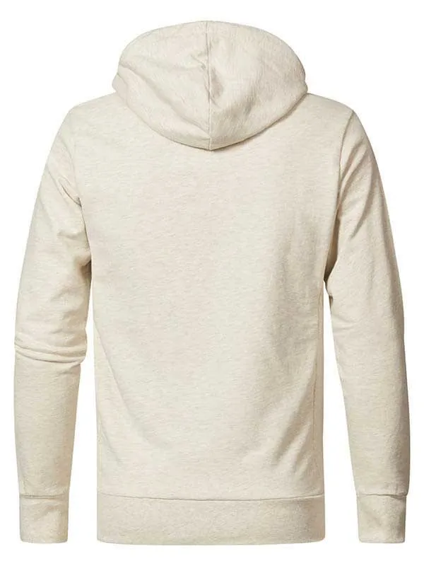 Men Knits and Sweats Petrol Industries Hoodie With Logo Artwork Antique White Melee