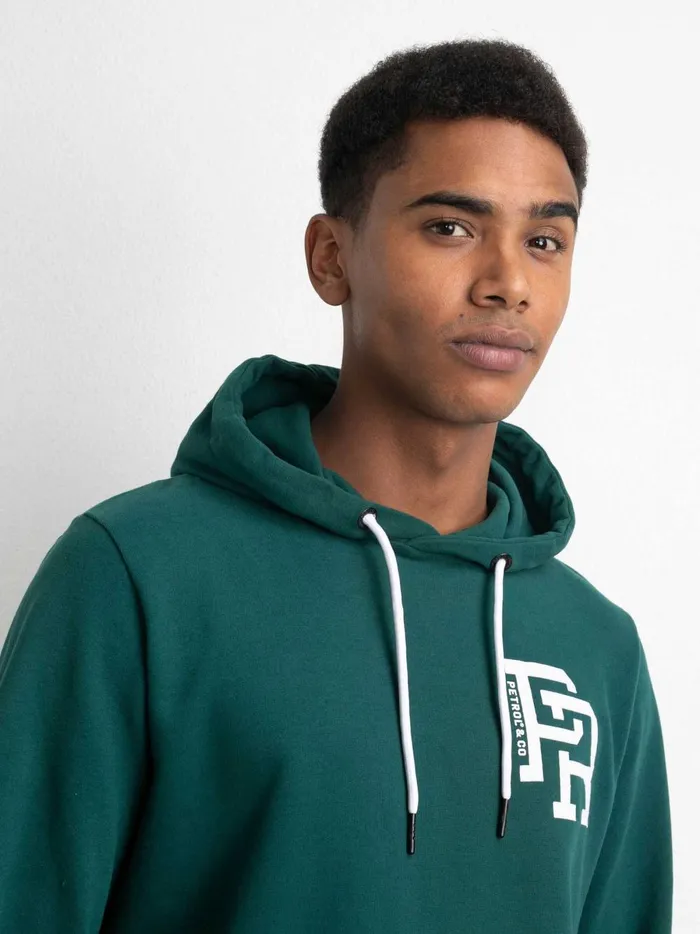 Men Knits and Sweats Petrol Industries Zipped Hoodie Emerald Green