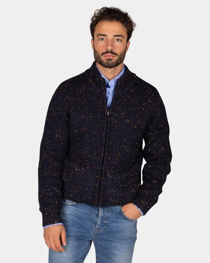 Men Knitwear NZA New Zealand Auckland Mottled Dark Blue Wool Cardigan 8211 Winter Navy Men Knitwear NZA New Zealand Auckland Mottled Dark Blue Wool Cardigan 8211 Winter Navy
