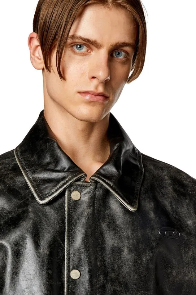 Men LMudsFur Black Diesel Outerwear And Jackets Men LMudsFur Black Diesel Outerwear And Jackets