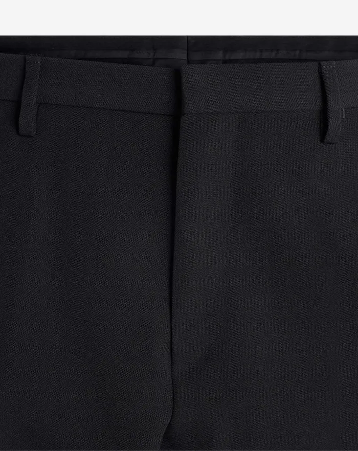 Men Lanvin Pants and Shorts Cigarette Trousers With Satin Side Bands Black