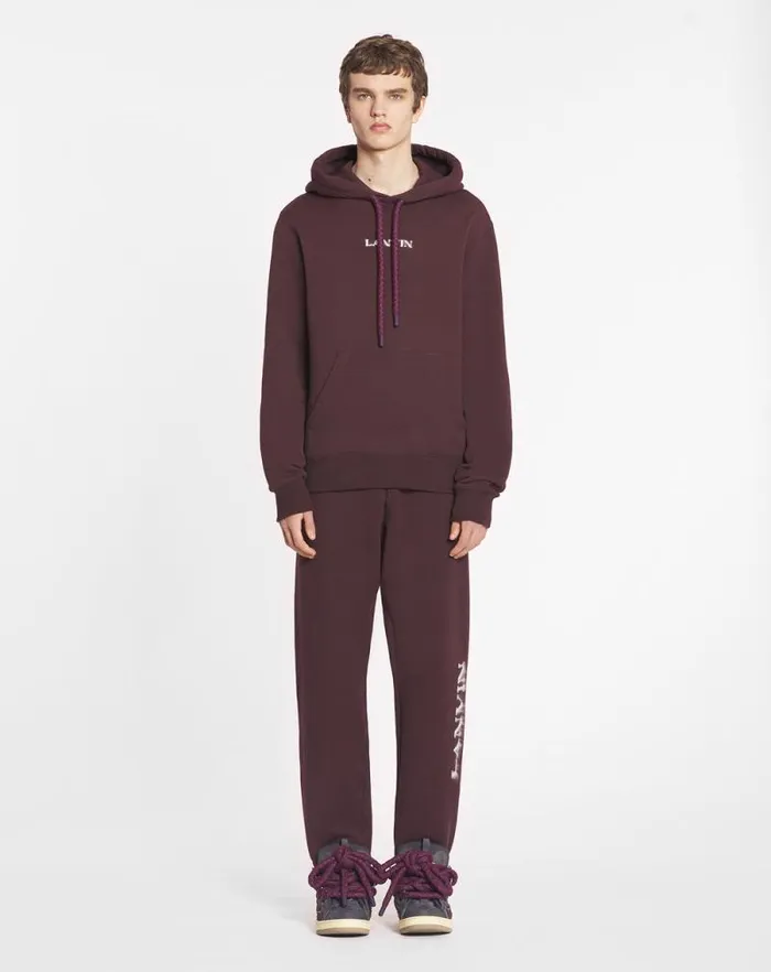 Men Lanvin Pants and Shorts Curb Snake Training Pants Burgundy Men Lanvin Pants and Shorts Curb Snake Training Pants Burgundy