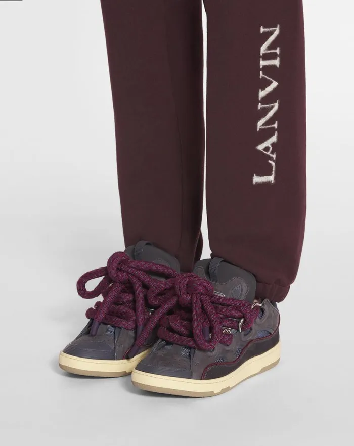 Men Lanvin Pants and Shorts Curb Snake Training Pants Burgundy Men Lanvin Pants and Shorts Curb Snake Training Pants Burgundy