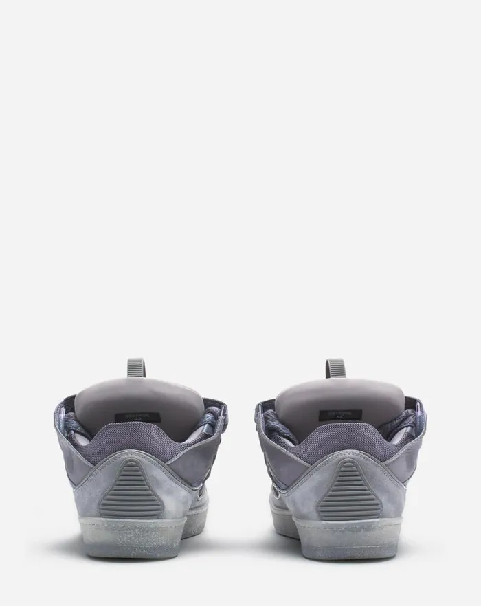 Men Lanvin Sneakers Leather Curb Sneakers Light Grey Men Lanvin Sneakers Leather Curb Sneakers Light Grey