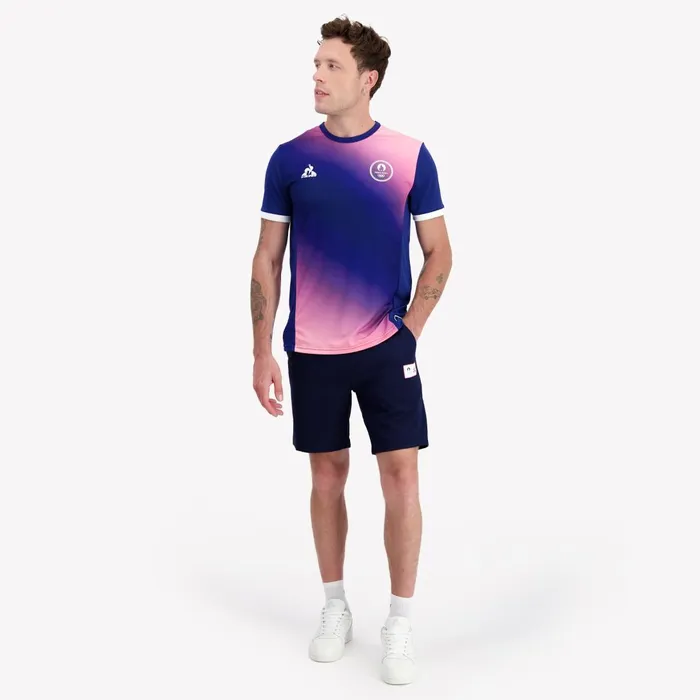 Men Le Coq Sportif Shorts Paris 2024 Shorts Bleu Nuit