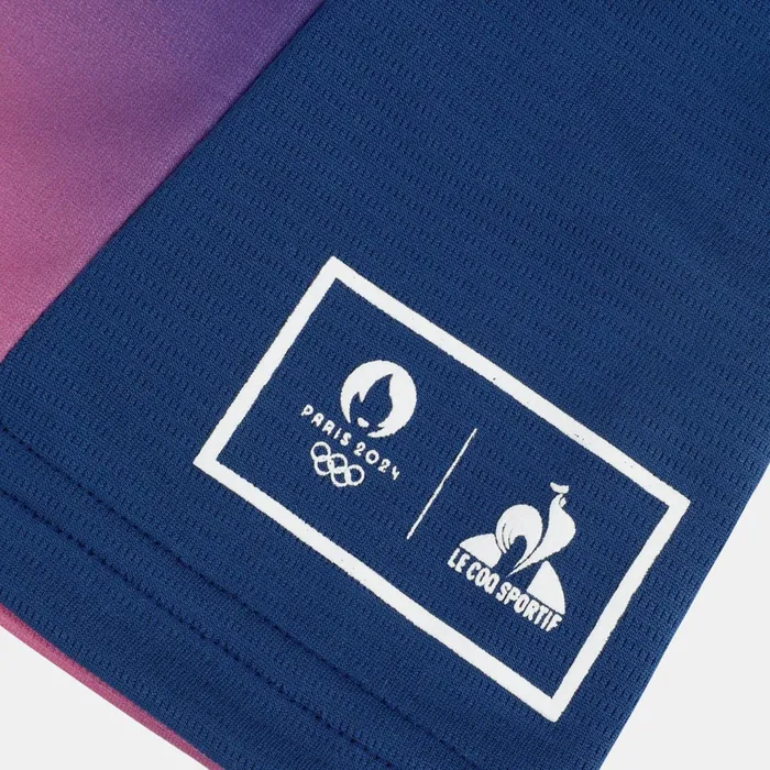 Men Le Coq Sportif Tshirts And Tops Paris 2024 TShirt Blue Depthspink Carnation Men Le Coq Sportif Tshirts And Tops Paris 2024 TShirt Blue Depthspink Carnation