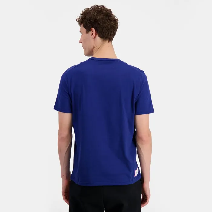 Men Le Coq Sportif Tshirts And Tops Paris 2024 Tshirt Homme Blue Depths