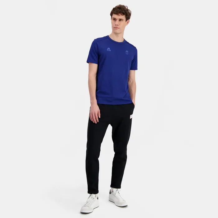 Men Le Coq Sportif Tshirts And Tops Paris 2024 Tshirt Homme Blue Depths