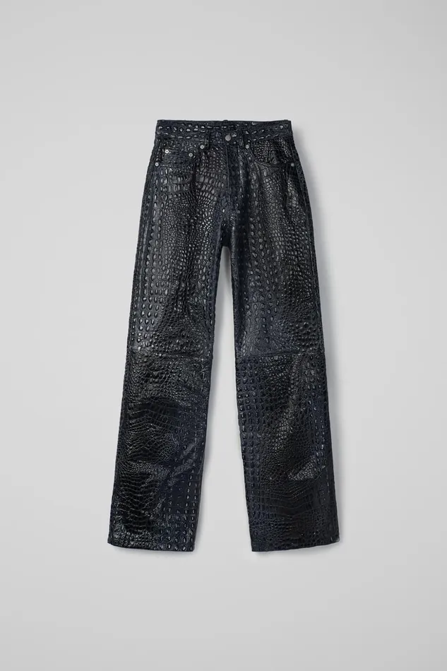 Men Leather Pants Dark Gray Leather Trousers Camper TrousersandShorts Men Leather Pants Dark Gray Leather Trousers Camper TrousersandShorts